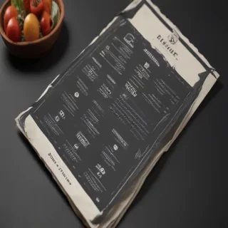 restaurant menu mockup