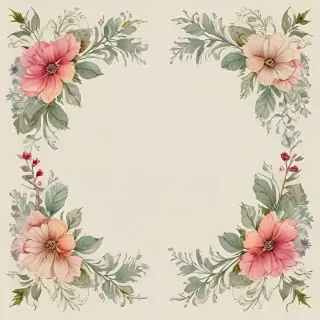 transparent floral border