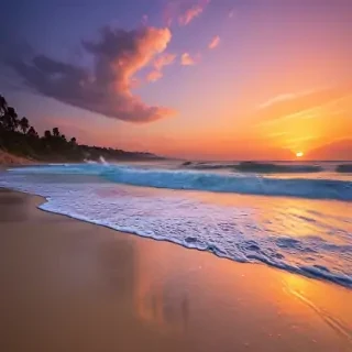 beach background sunset