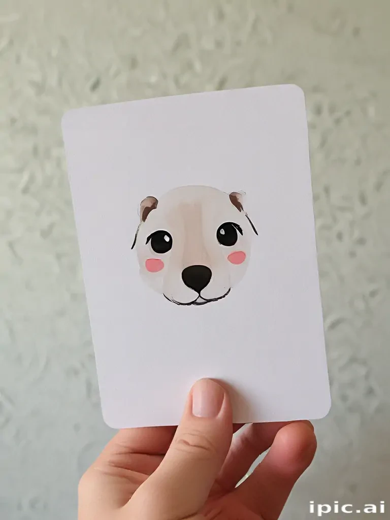 holding card