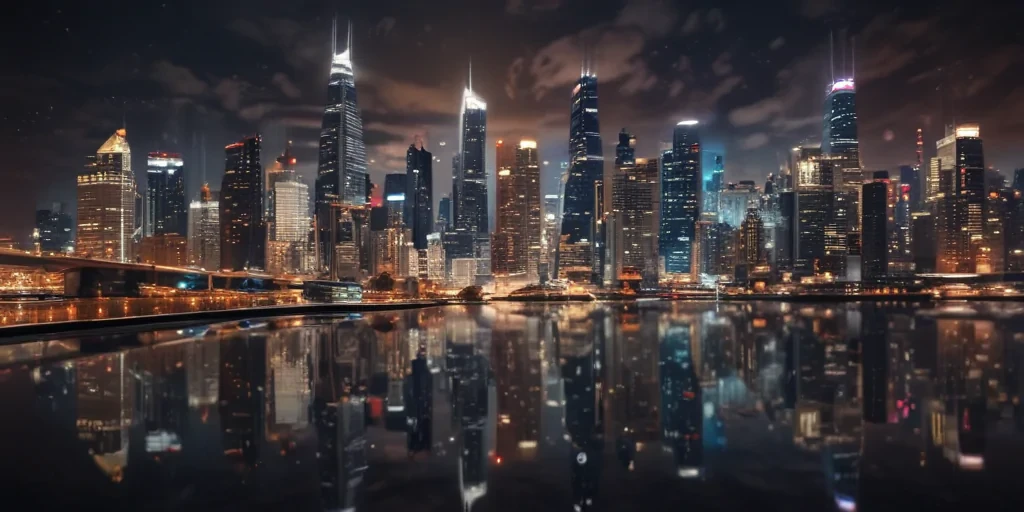 city lights background