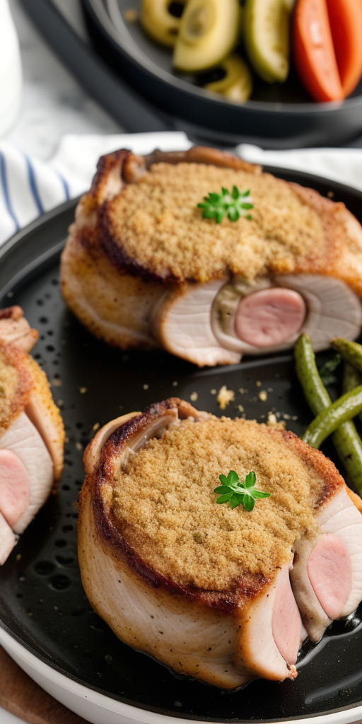 air fry stuffed pork chops