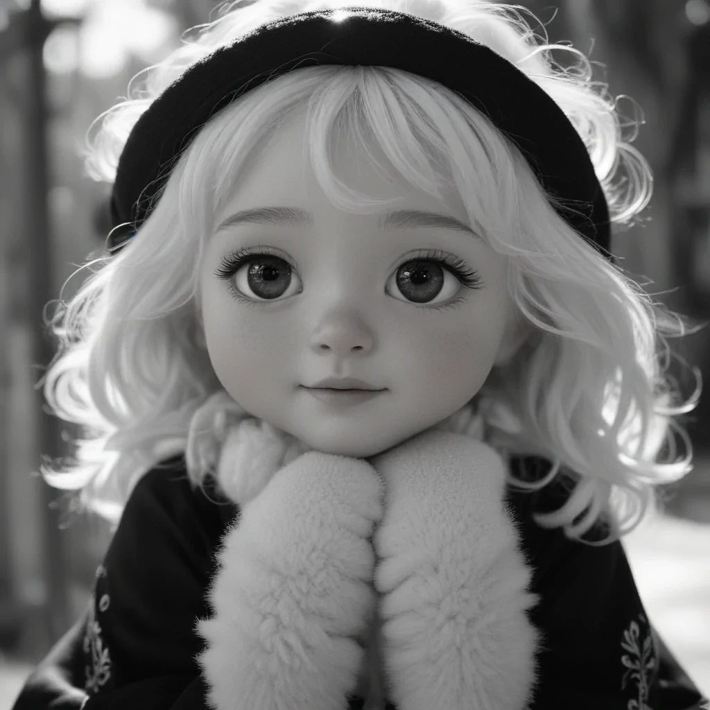 black and white cute