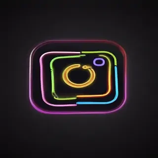 neon instagram logo