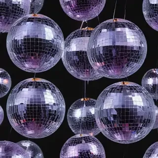 transparent disco balls