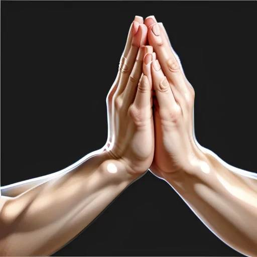 praying hands transparent