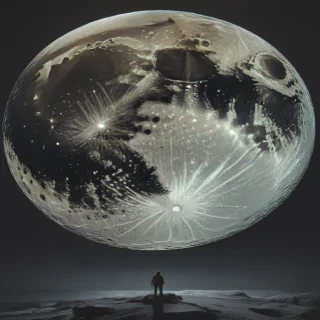 vintage moon art