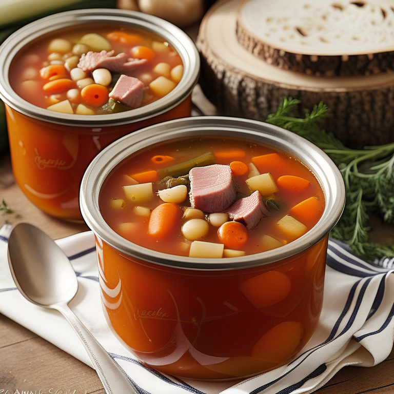 canning vegetable soup with meat