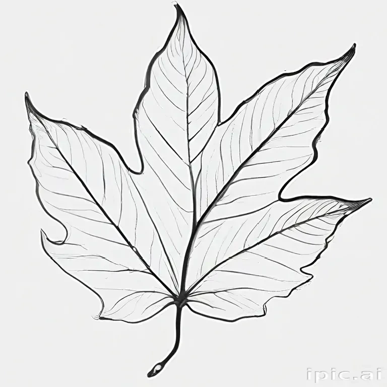 black and white leaf clip art