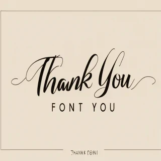 thank you font