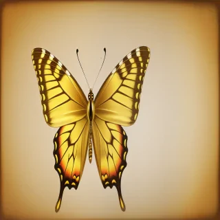 golden butterfly png