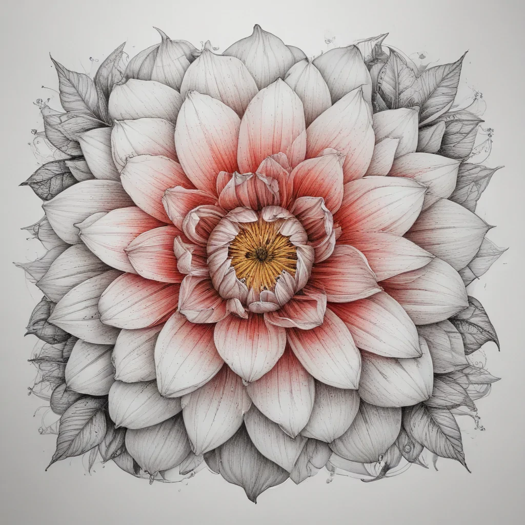 flower drawing for coloring