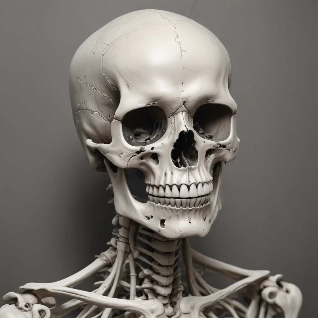 creative skeleton drawing art