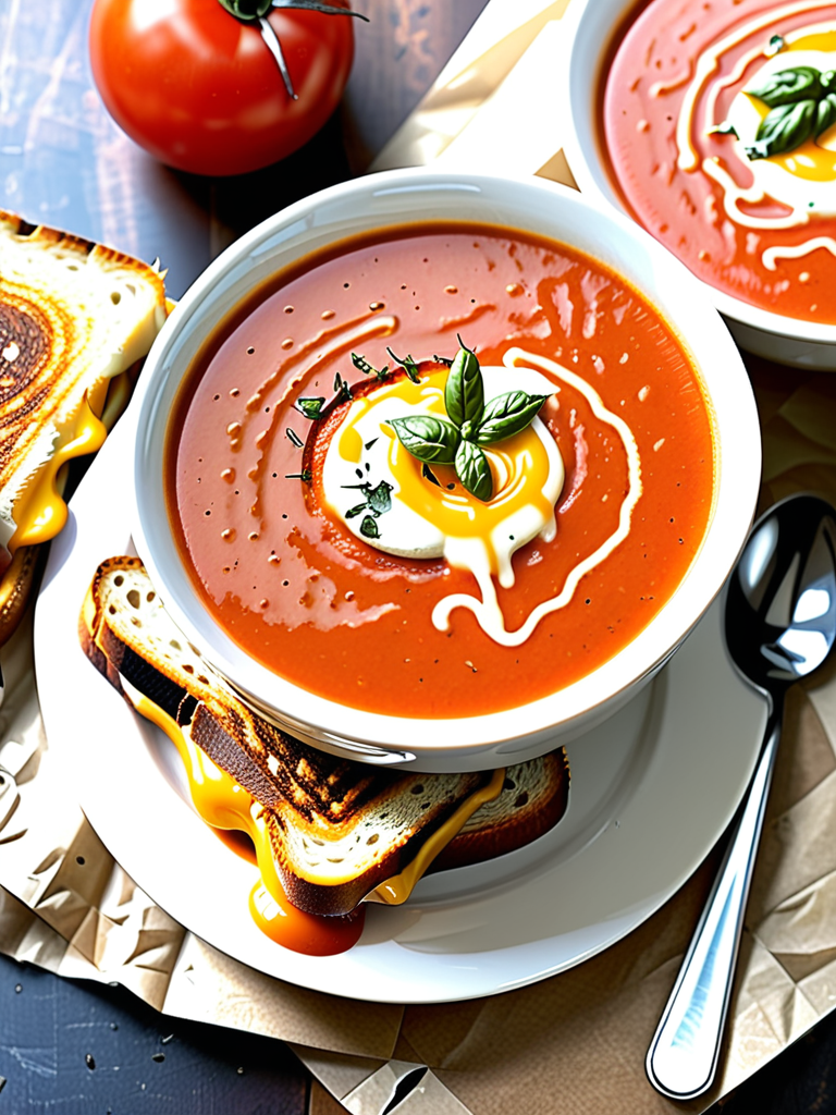 grilled cheese tomato soup recipe