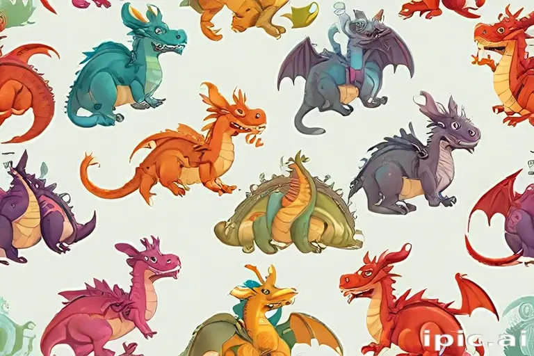cartoon dragons