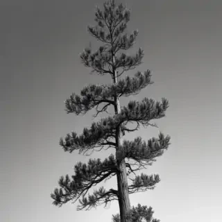 pine tree clip art black and white