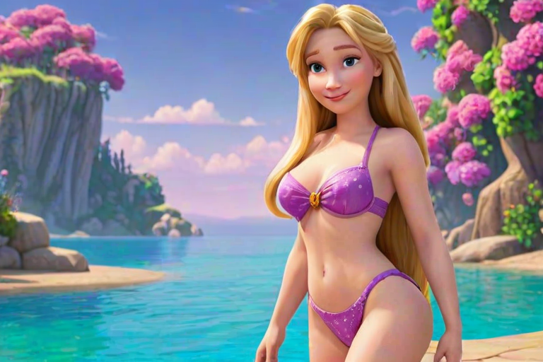 rapunzel in bikini