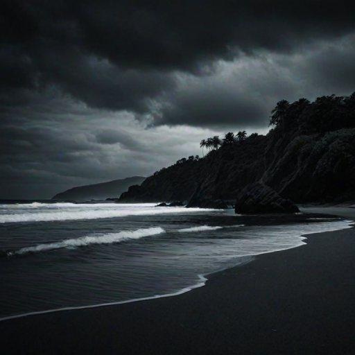 dark beach wallpaper