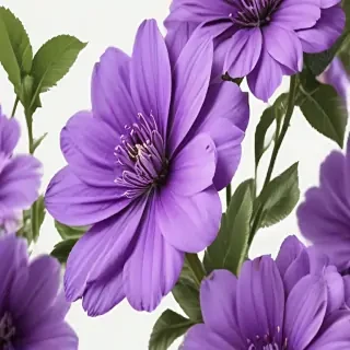purple flowers transparent background