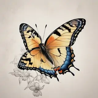 pictures of drawings of butterflies