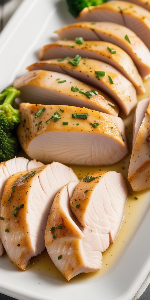 baked chicken breast thin sliced