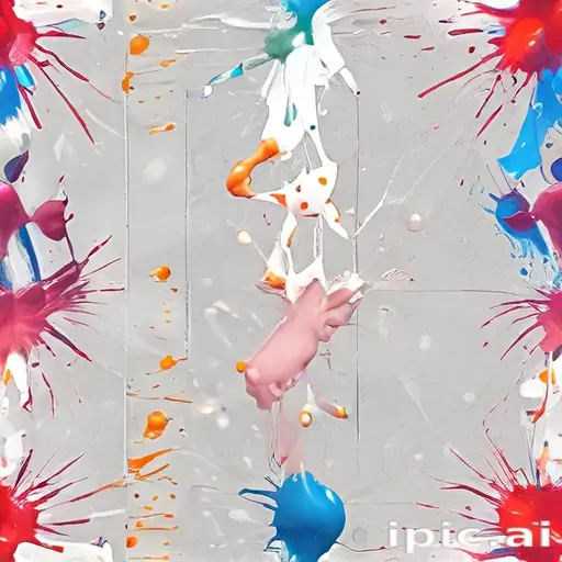 transparent paint splatter