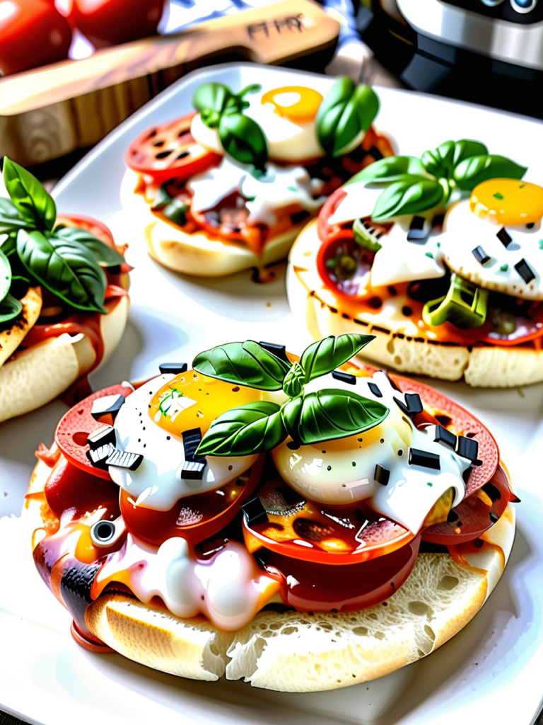 air fryer english muffin pizza