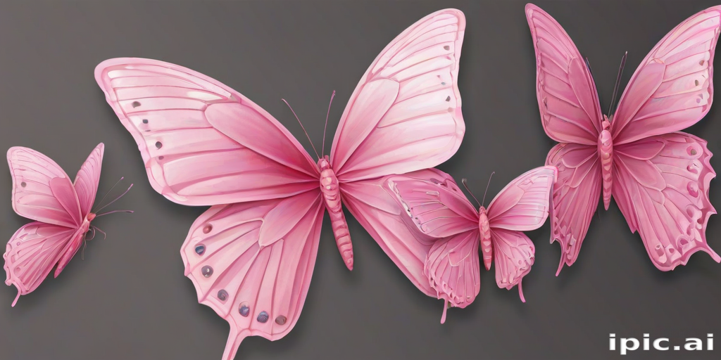 pink butterflies png
