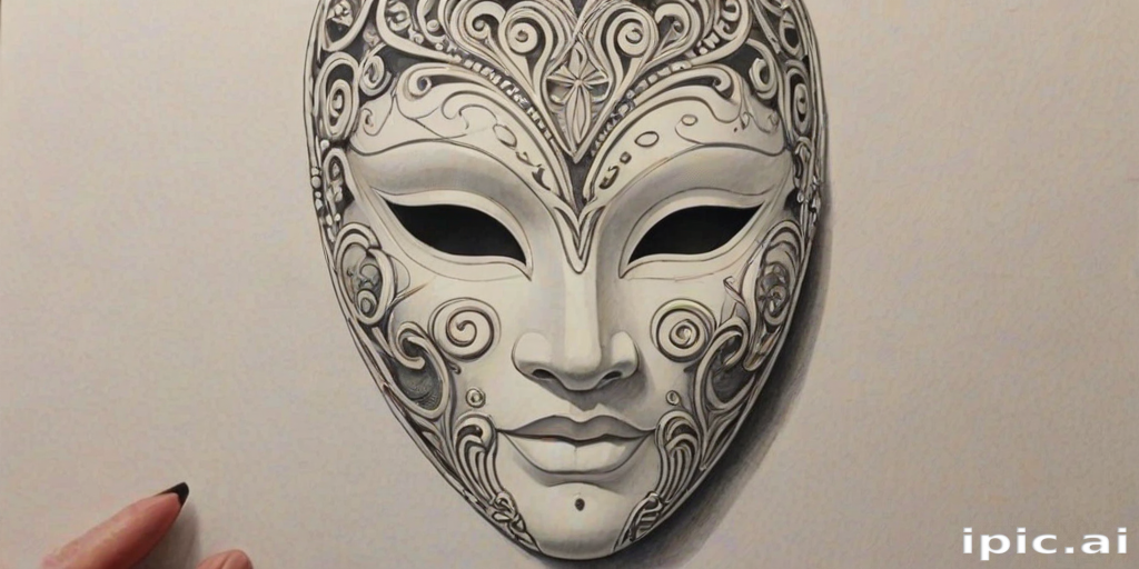 drawing of a mask
