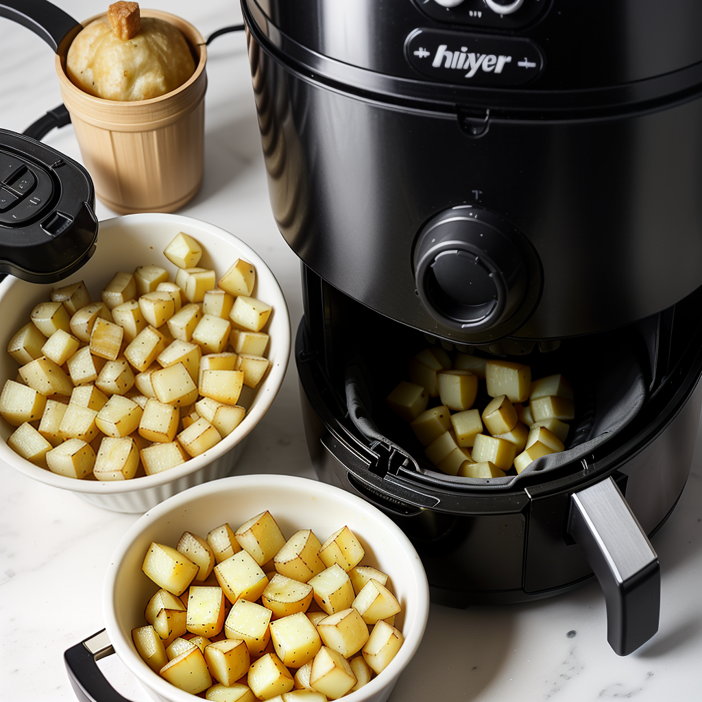 how long to cook diced potatoes in air fryer