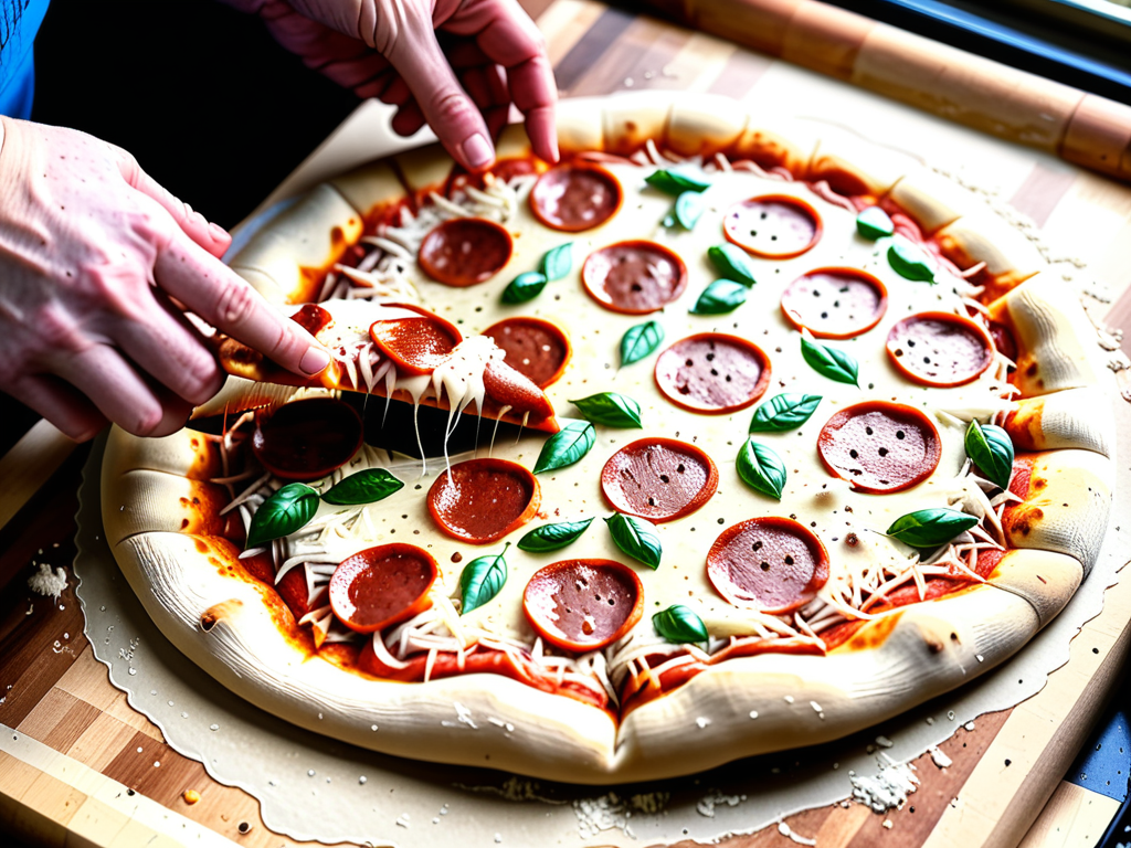 making pizza with store bought dough