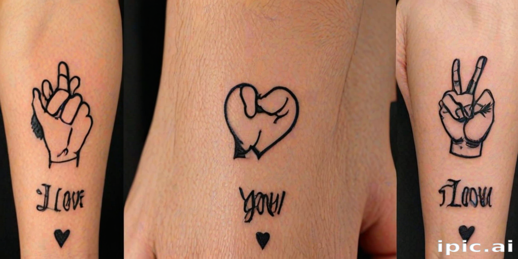 i love you sign language tattoo