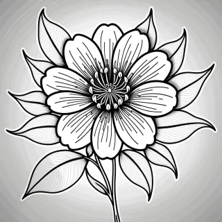 flower line art