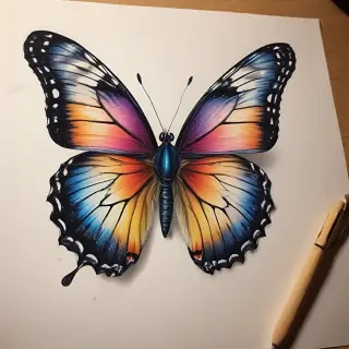 butterfly drawign