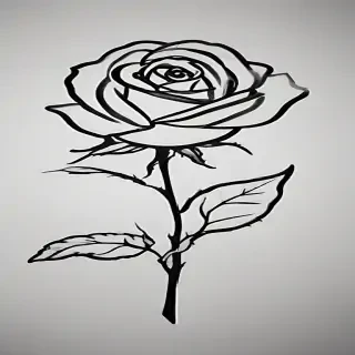 rose outline
