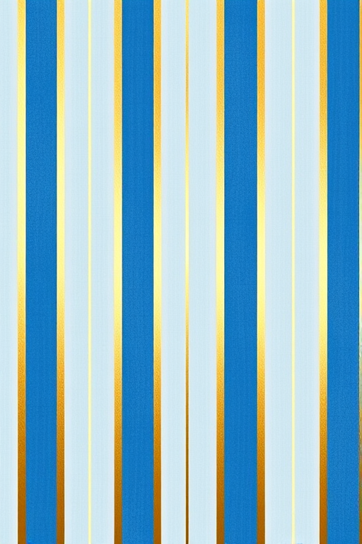 Generate an image of a patterned background with vertical stripes in blue, white, and gold, using a Canon EOS R5 camera set to f/2.8 aperture, 50mm lens, ISO 100, and soft natural lighting for enhanced detail and color vibrancy.