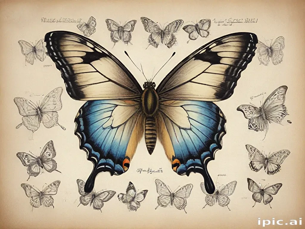 images of drawings of butterflies