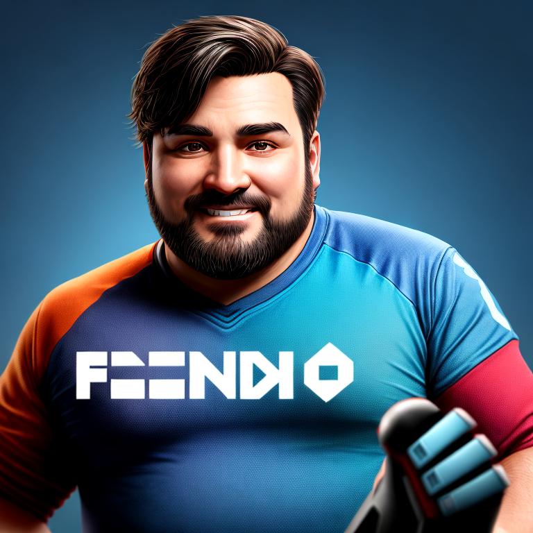 Create a profile image for a gaming channel with the name fernando