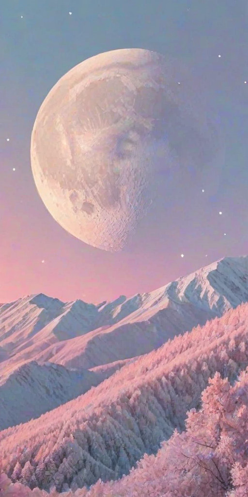 pastel aesthetic moon wallpaper