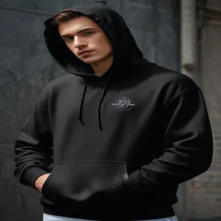 black hoodie mockup