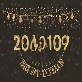 happy new year vintage