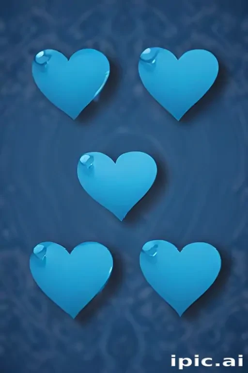 blue heart wallpaper