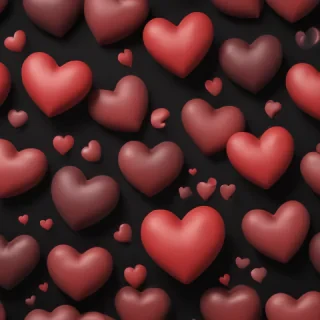 hearts background black