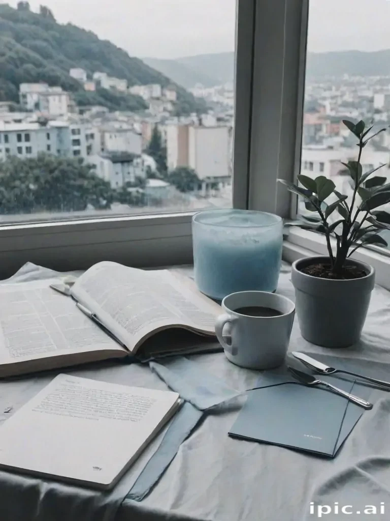 grey blue aesthetic