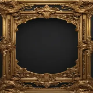 transparent background gold border