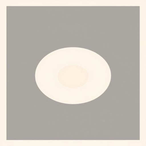 Create a high-resolution minimalist illustration featuring a large circular shape in the center with a contrasting background, using a DSLR camera with an aperture of f/2.8, ISO 100, 50mm lens, shot from a top-down view to enhance clarity and depth.