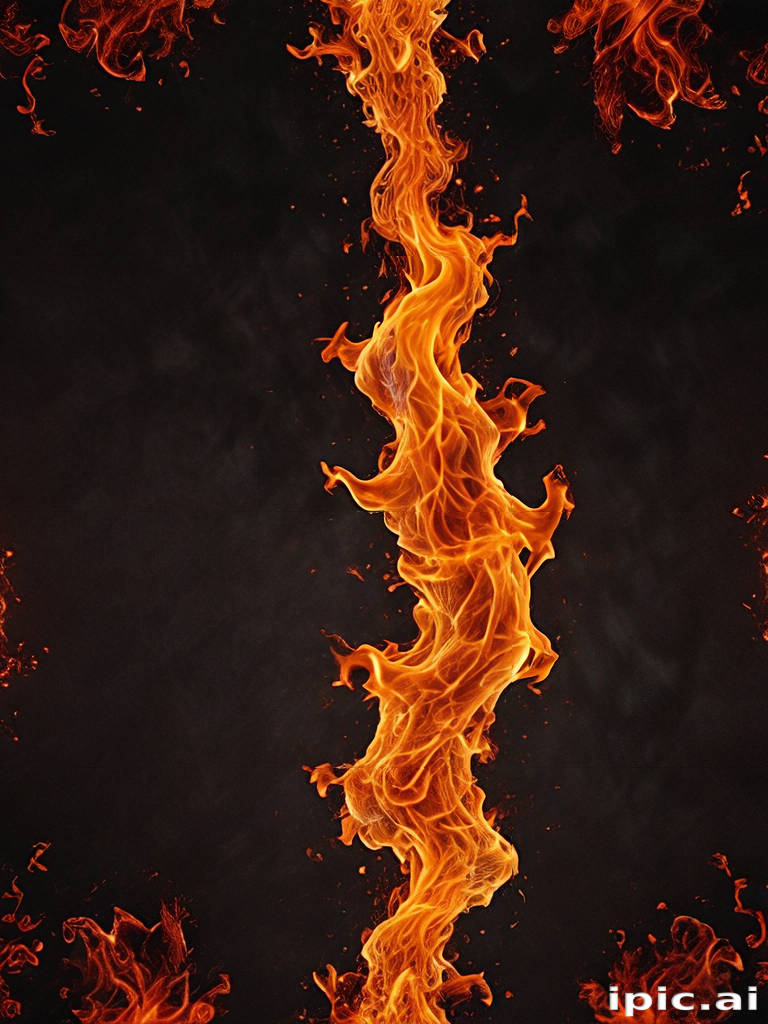 Captivating Flames Dancing Vividly Against a Dark Background in Artful ...