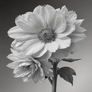pencil drawn flowers