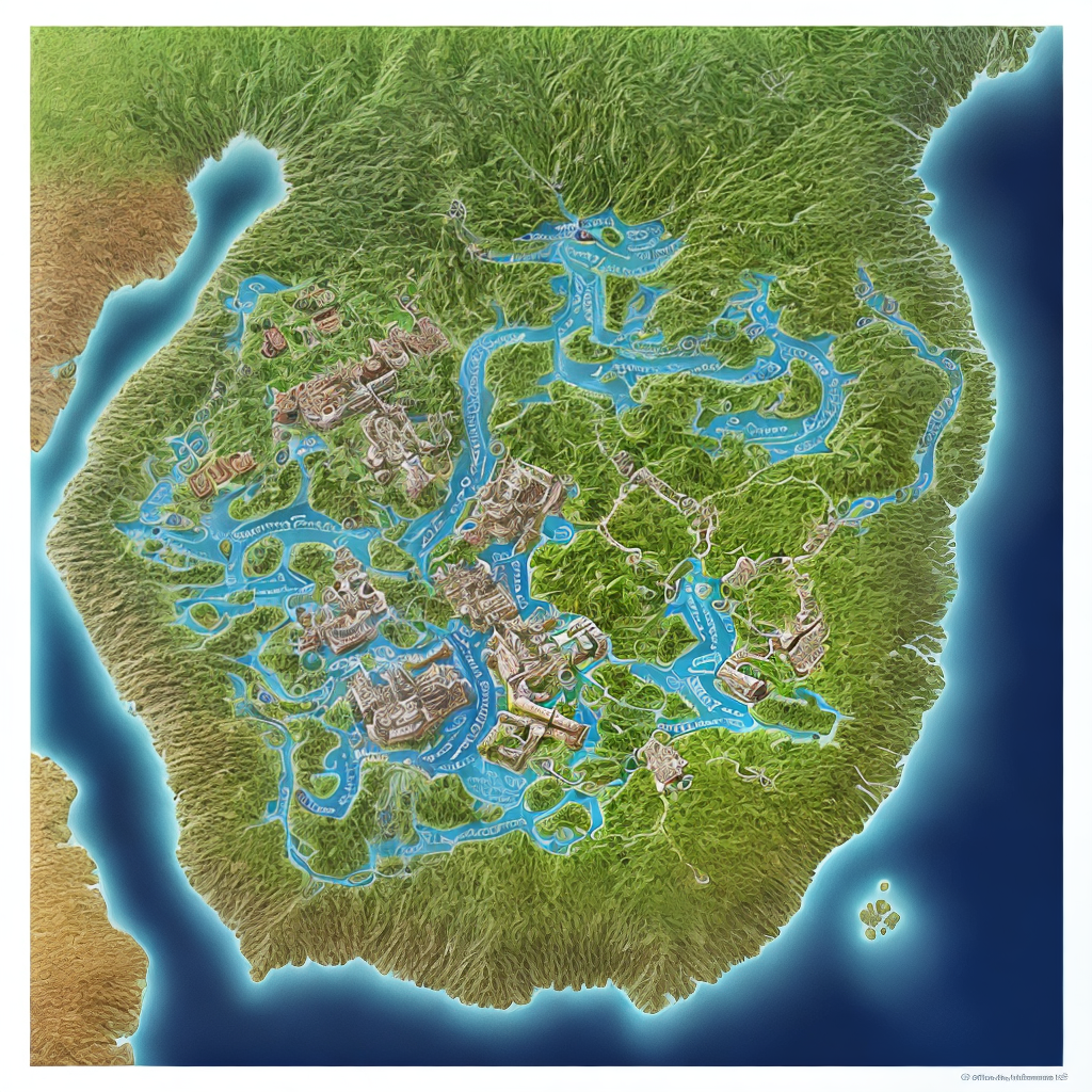 Create a detailed d&d map of Atlantis. Please do not use the Hollywood ...