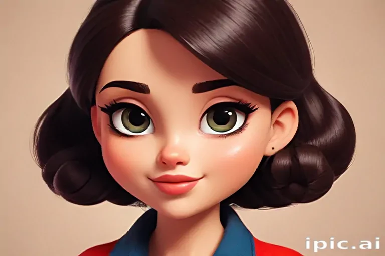 brunette cartoon character
